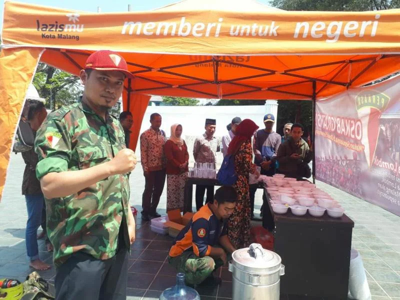 Oskab Ukhuwah Gratis Infaq Seikhlasnya, Kreasi Kokam Galang Dana untuk Lombok