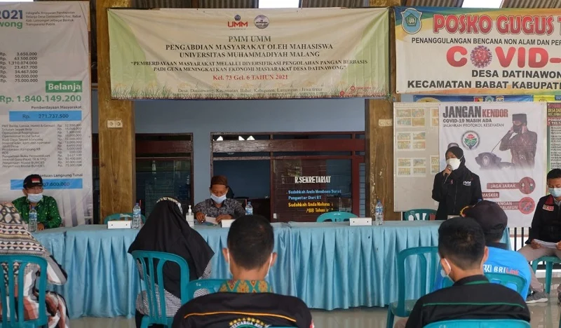 Mahasiswa UMM Ajak Warga Diversifikasi Pangan Berbasis Padi