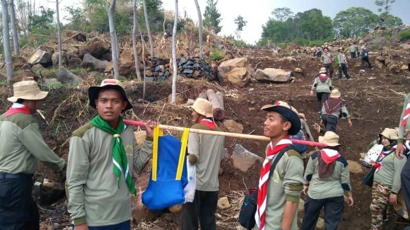 Pelatih Hizbul Wathan Tukar Pengalaman di Acara Karang Pamitran Pramuka