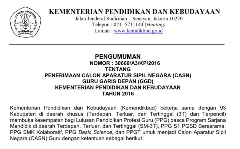 Pendaftaran 7.000 CPNS Guru Garis Depan 18-31 Agustus: 4 dari 93 Kabupaten di Jatim, Berikut Syarat dan Jadwalnya