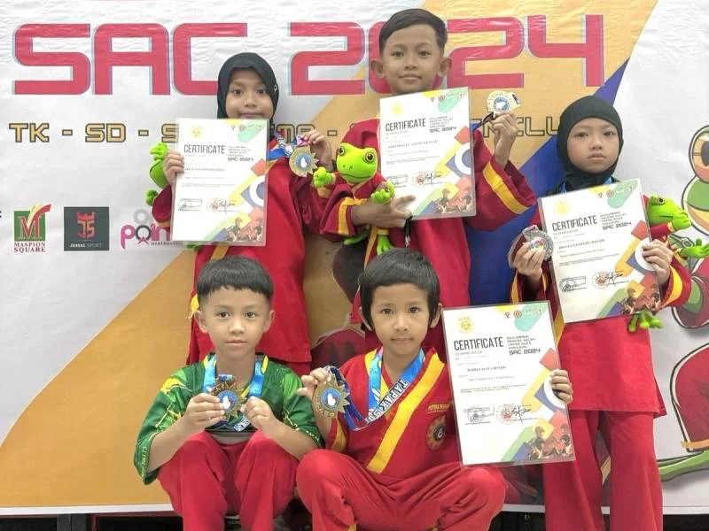 Pesilat SD Muhlas Boyong Medali SAC 2024