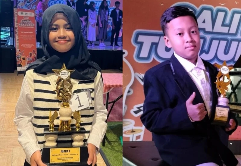 Lomba Piano, Dua Murid SDMM Ini Rebut Juara