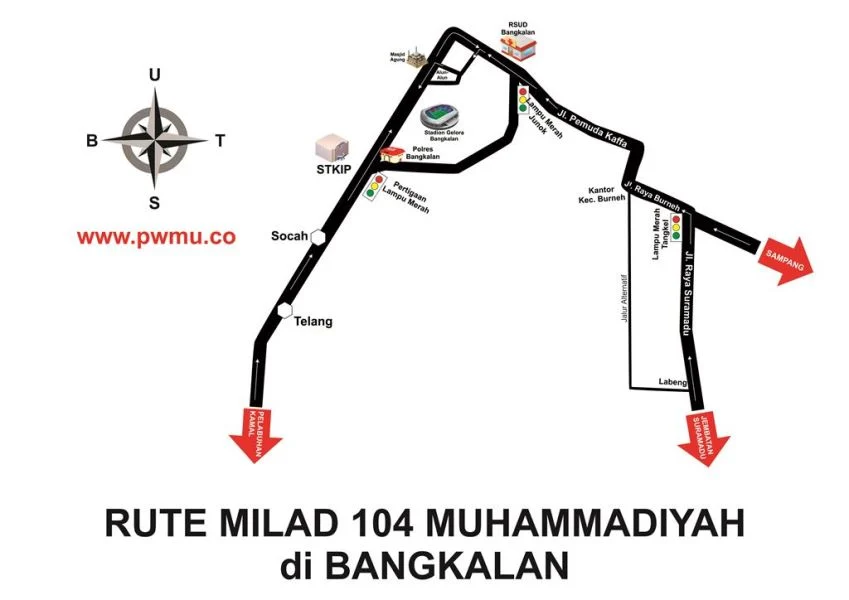 Ini Rute Menuju Stadion Gelora Bangkalan, Tempat Acara Milad ke-104 Muhammadiyah