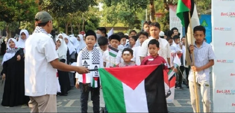 Siswa Berlian School Aksi Solidaritas Palestina