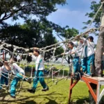 Serunya Outbound Siswa SD Mugeb di Alas Prambon