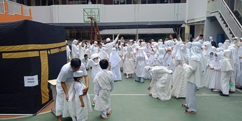 Antusiasme Siswa SD Musix Ikuti Manasik Haji