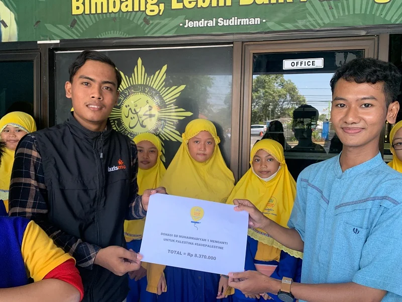 Siswa dan Guru SDM 1 Menganti Galang Dana Kemanusiaan Palestina