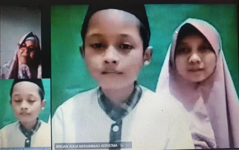 Siswa SMPM 4 Surabaya Ikuti Munaqasah Virtual