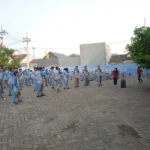 Siswa SMP Miosi Senam Awali P5