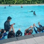 Senangnya Belajar Renang Siswa SD Almadany