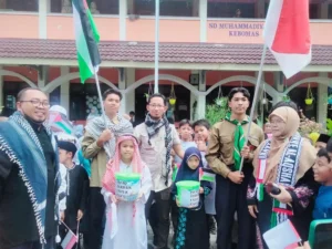 Siswa SD Muri Sambut Aktivis Kemanusiaan untuk Palestina