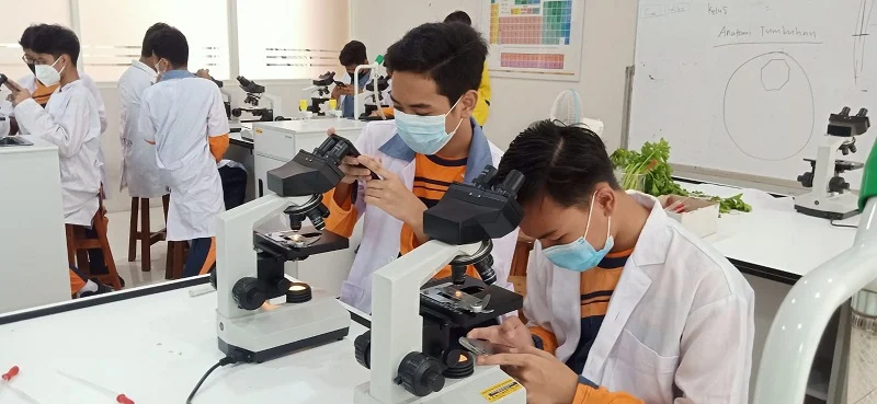 Uprak Siswa Spemdalas Amati Anatomi Tumbuhan