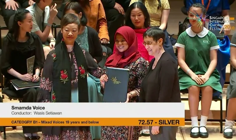Smamda Voice Mendapat Medali Perak di Singapore International Choral Festival 2018.
