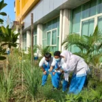 Kerjakan PTS, Siswa Smamio Asyik Teliti Tumbuhan