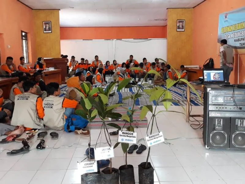 Diselingi Tanam Manggis, MDMC Latih Relawan Desa Tangguh Bencana di Pacitan
