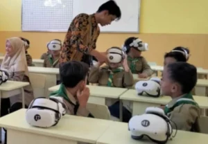 Studio Virtual Reality SD Muri, Bikin Pelajaran Penuh Sensasi