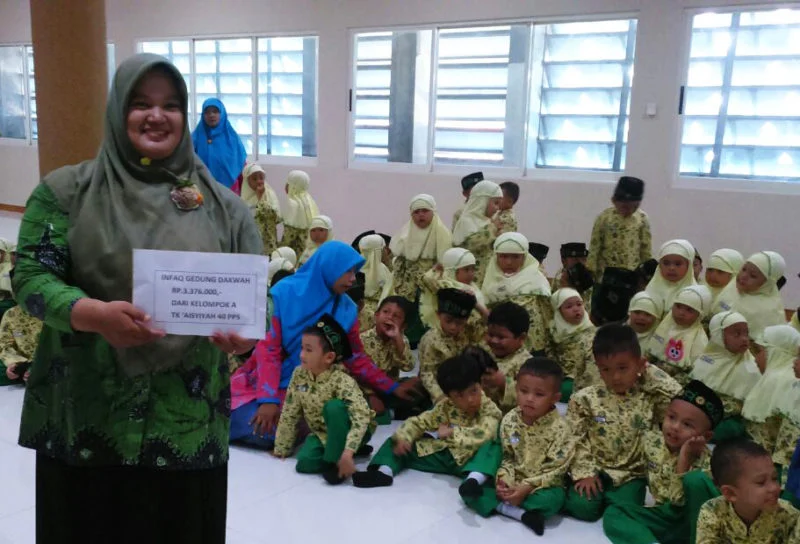 Belajar Peduli Persyarikatan, Anak-Anak TK ABA Ini Sumbang Pembangunan Gedung Dakwah