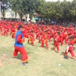 Sambut Muktamar, Tapak Suci Memerahkan Alun-Alun Situbondo