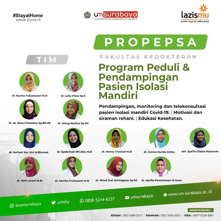 Telekonsultasi Pasien Isoman dari UMSurabaya