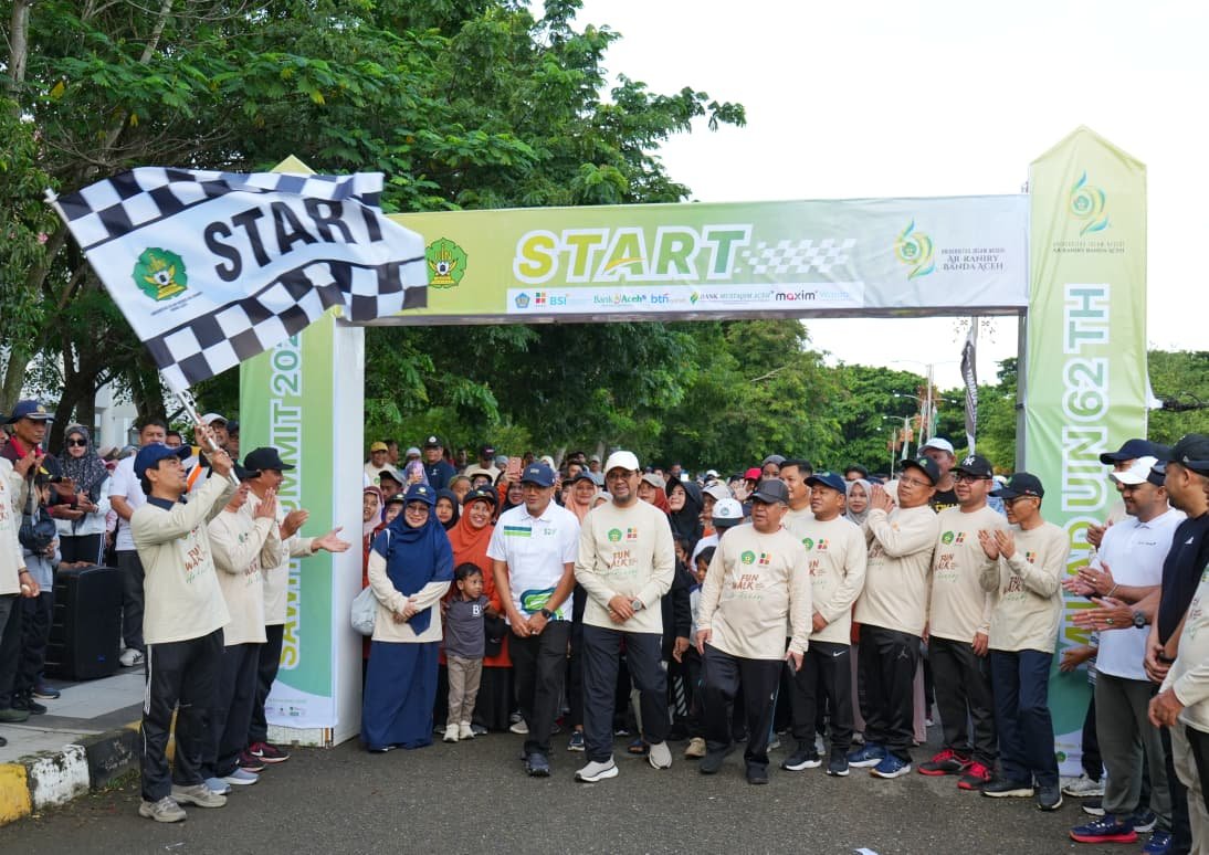 Milad ke-62 UIN Ar-Raniry Meriah, 3.400 Peserta Ramaikan Jalan Sehat