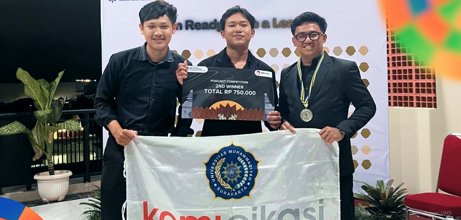 Mahasiswa Komunikasi UMS Sabet Juara 2 Lomba Podcast