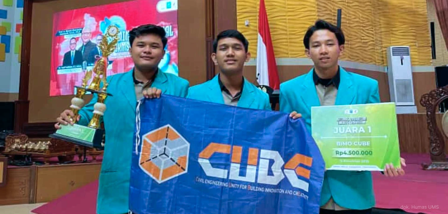 Mahasiswa UMS Sabet Juara 1 Nasional Berkat Inovasi Beton dari Limbah