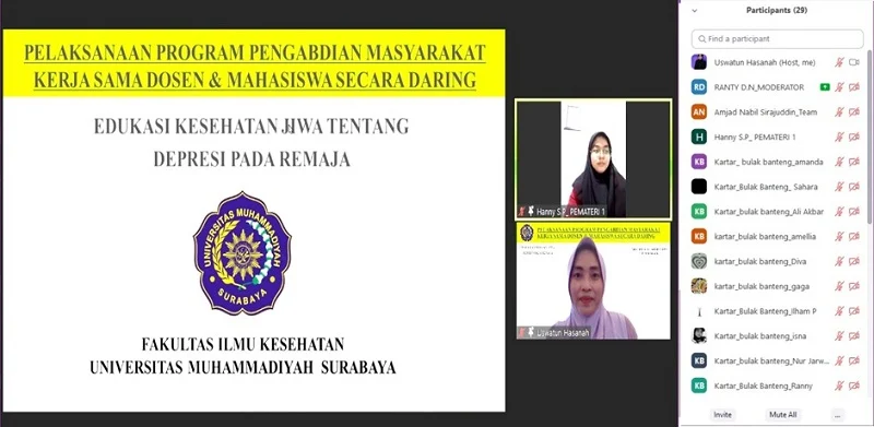 Mahasiswa UMSurabaya Ajak Karang Taruna Melek Isu Kesehatan Mental