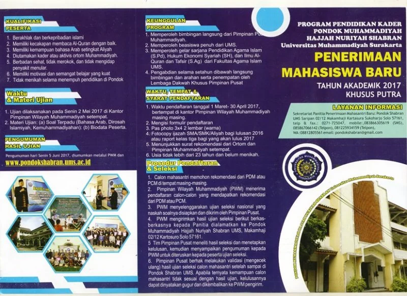 Tersedia Beasiswa dan Dibimbing Langsung PP Muhammadiyah, Program Pendidikan Kader Pondok Shabran UMS Resmi Dibuka