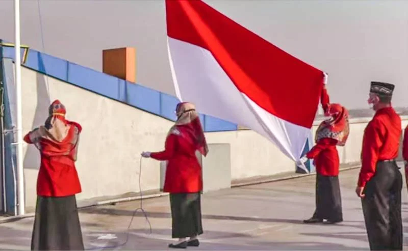 Rooftop Smamita Jadi Tempat Upacara