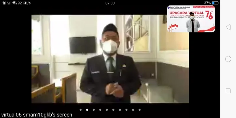 Pesan Bupati di Upacara Virtual  Mugeb School