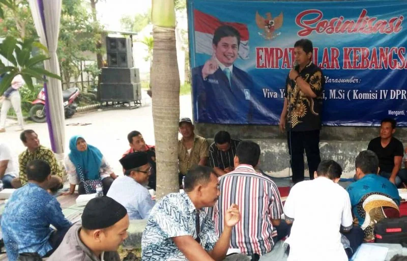 Anggota Komisi IV DPR RI Blusukan Sosialisasi 4 Pilar Kebangsaan di Menganti
