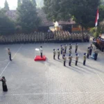 Dengan Seragam HW Upacara Bendera Perguruan Watukebo Tampak Gagah