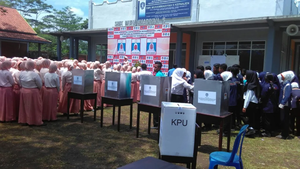 KPU Kawal Pemilihan Ketua IPM SMK Muhammadiyah 5 Kepanjen