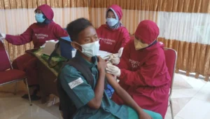 Smamita Jadi Pusat Vaksinasi Sekolah di Taman