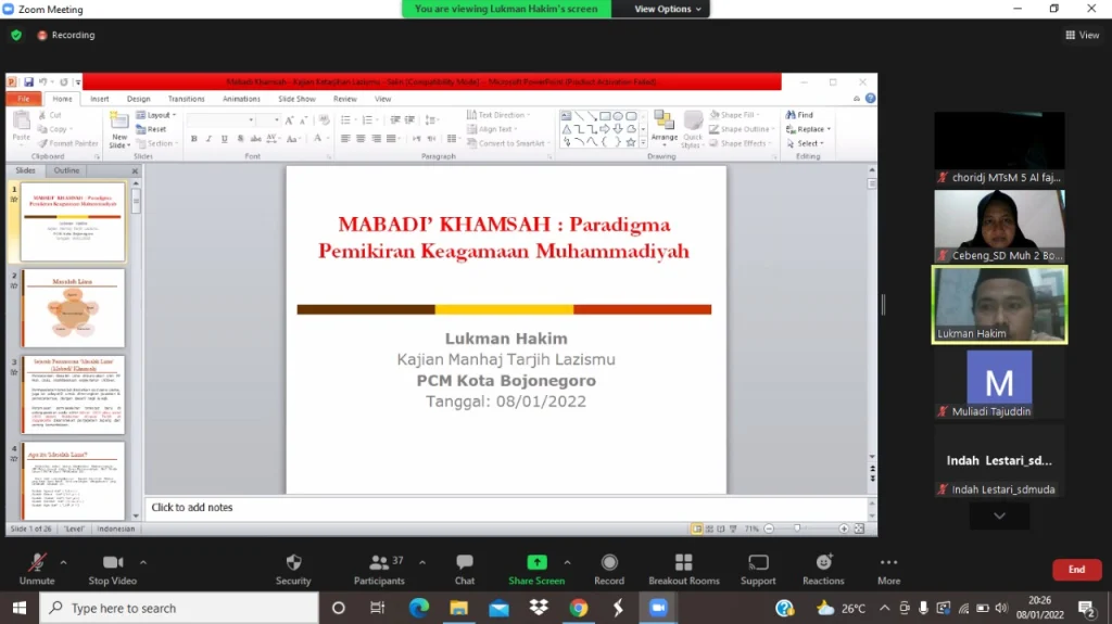 Sejarah Mabadi Khamsah dan Rumusan Muhammadiyah tentang Definisi Agama