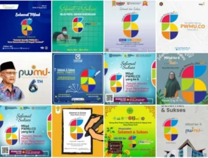 Hujan 66 Flyer Ucapan Milad, Pemred PWMU.CO Terharu