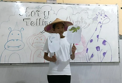 Story Telling Dua Bahasa Meriahkan Kompetisi OLA SMP Musasi