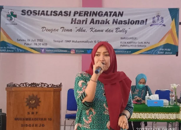 Psikolog RSUD Sidoarjo Kupas Perundungan di SMP Miosi