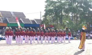 Formasi 77 Polisi Cilik SD Mugeb Memesona di Acara Ini