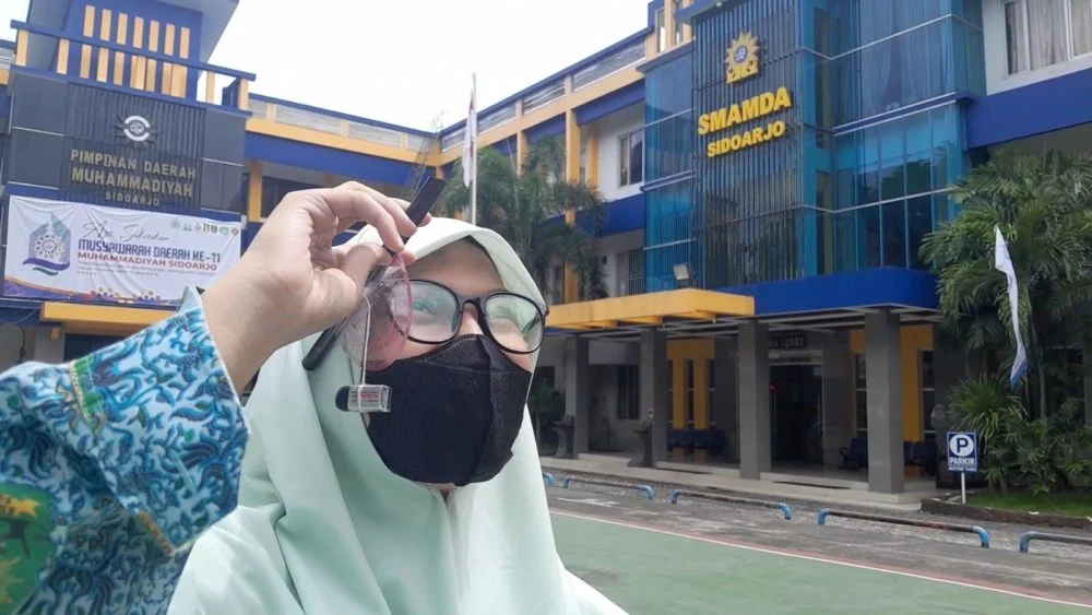 Belajar Ukur Ketinggian, Siswa Smamda Sidoarjo Bikin Klinometer