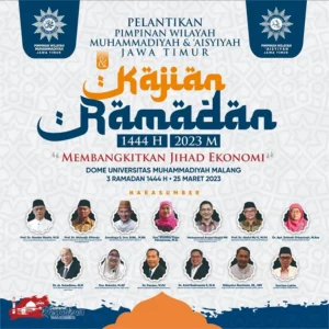 Pelantikan PWM dan PWA Jatim bareng Kajian Ramadhan 1444, Berikut Penjelasannya