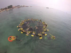Asyiknya Guru SD Mukrida Snorkeling di Gili Ketapang Probolinggo 