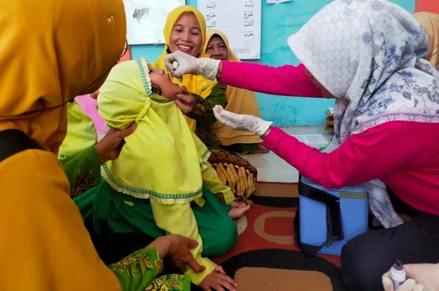 Aisyiyah Ikut Sukseskan Pekan Imunisasi Nasional di TK Aisyiyah 41 Menganti 