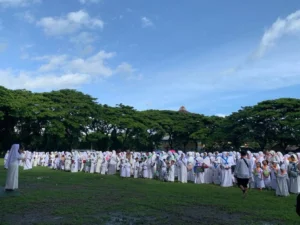 Latihan Manasik Haji, Lapangan Batalion 0802 Ponorogo Jadi Miniatur Arafah