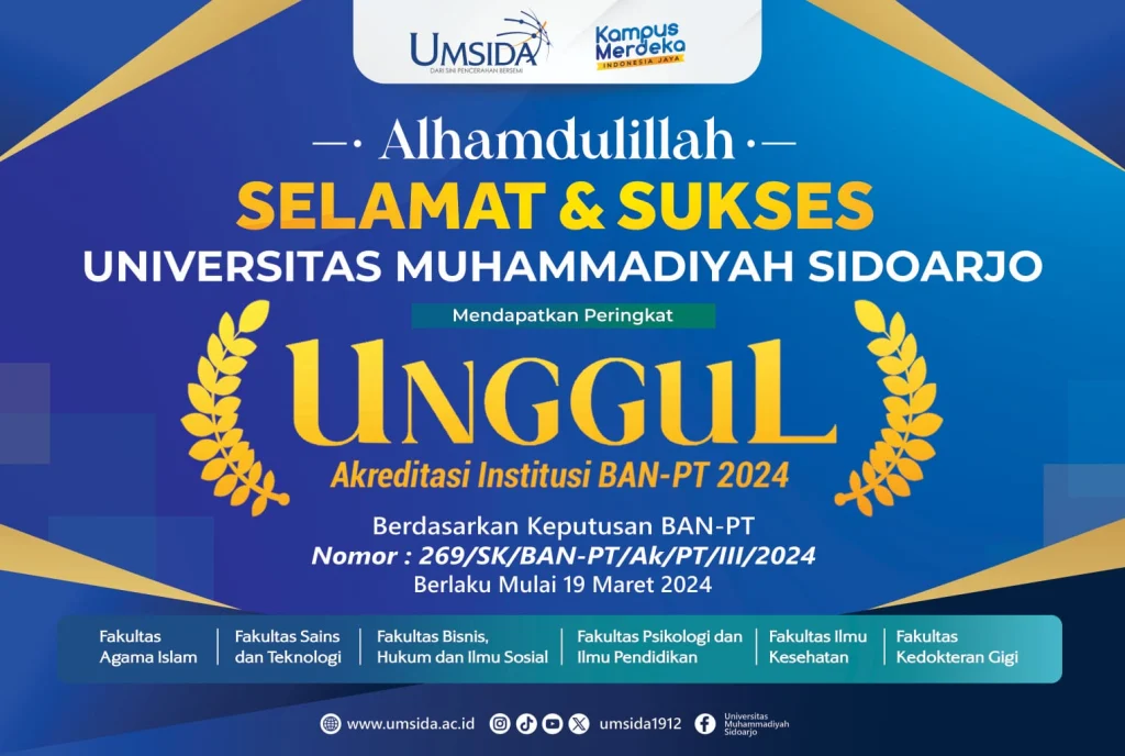 Terima Kasih, Ucapan Selamat dan Sukses Umsida Terakreditasi Unggul Mengalir Deras
