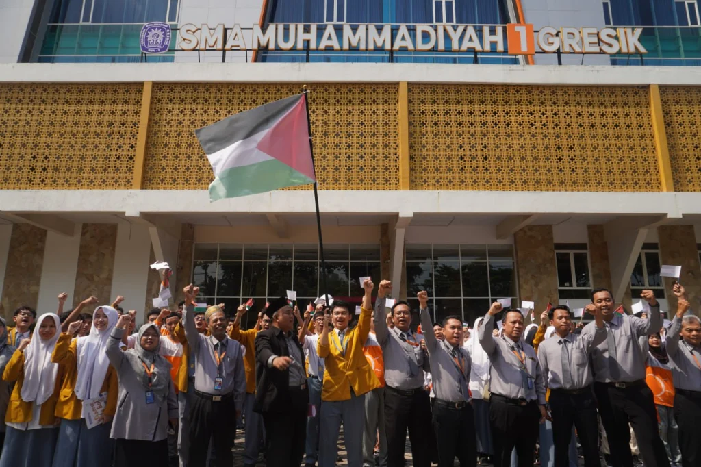 Aksi Bela Palestina di Smamsatu Serukan Boikot Produk Israel