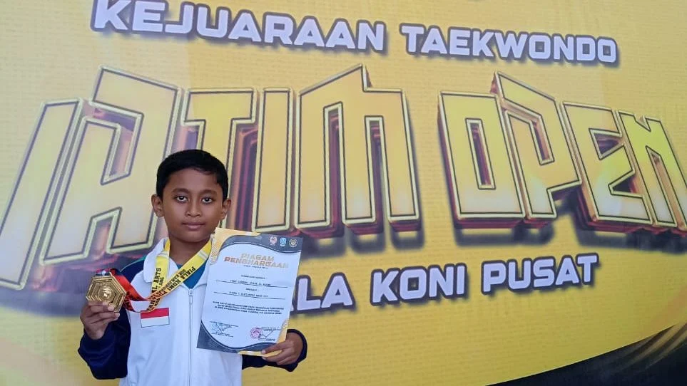 Juara Lagi, Atlet Taekwondo SD Muhammadiyah 3 ICP Sumberrejo Raih Medali Emas