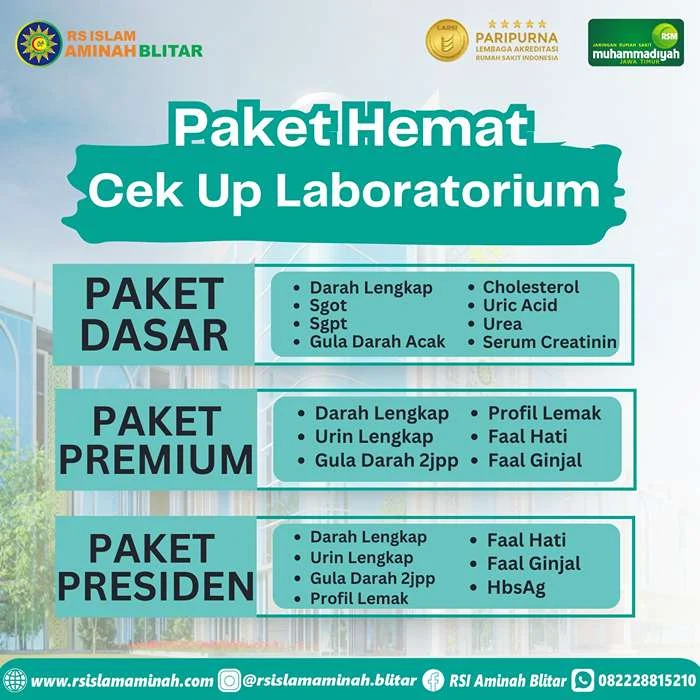 RSI Aminah Blitar Menjadi Pilihan Tepat untuk Layanan Medical Check Up