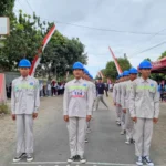SMK Models Borong Juara Lomba Gerak Jalan Tingkat Kecamatan di HUT Ke-79 RI
