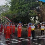 Hujan Tak Patahkan Semangat Siswa SMK Muda Genteng